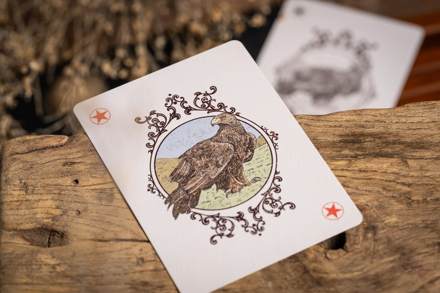 DOUBLE SET - GOLDEN EAGLE No. 7 VINTAGE PLAYING CARDS (1x STANDARD 1x GILDED)