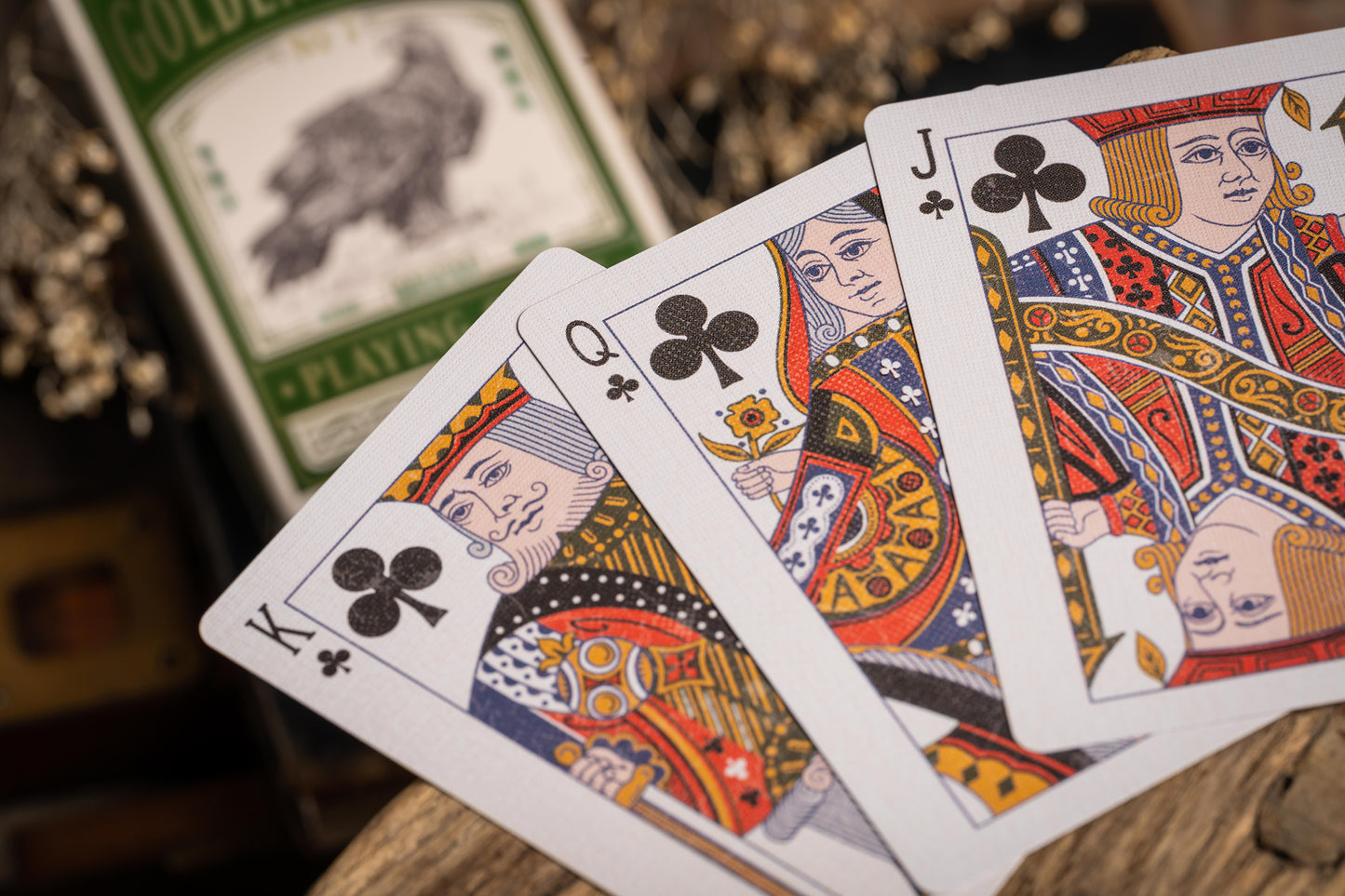 DOUBLE SET - GOLDEN EAGLE No. 7 VINTAGE PLAYING CARDS (1x STANDARD 1x GILDED)