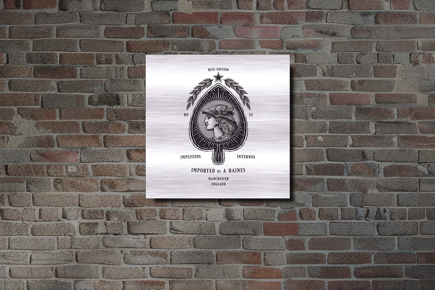 Brushed Aluminum Print - 20x20cm / 8x8″ - Imported Ace of Spades