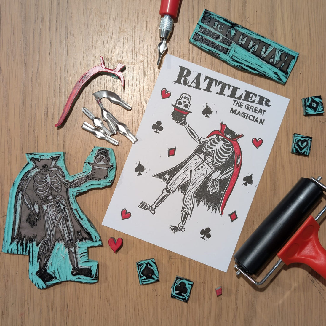 Hand-carved Lino Block Prints - A Return To The Old Ways!