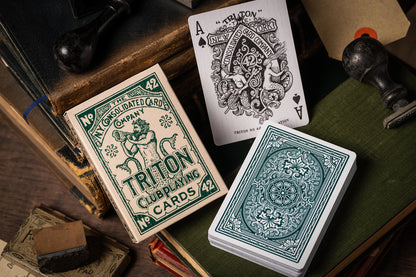 Triton 42 Club Playing Cards - Sea Green