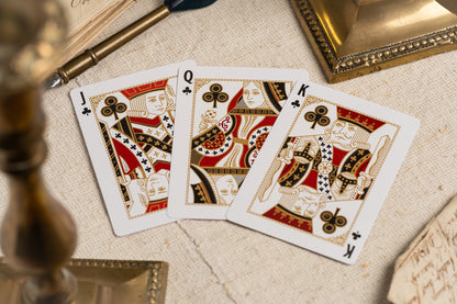 club courts | luxury the card inn clubhouse classic elegant playing cards | embossed and foiled boxes | cold foil backs | premium playing cards designed by A. Haines
