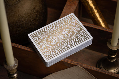 luxury the card inn clubhouse classic elegant playing cards | embossed and foiled boxes | cold foil backs | premium playing cards designed by A. Haines