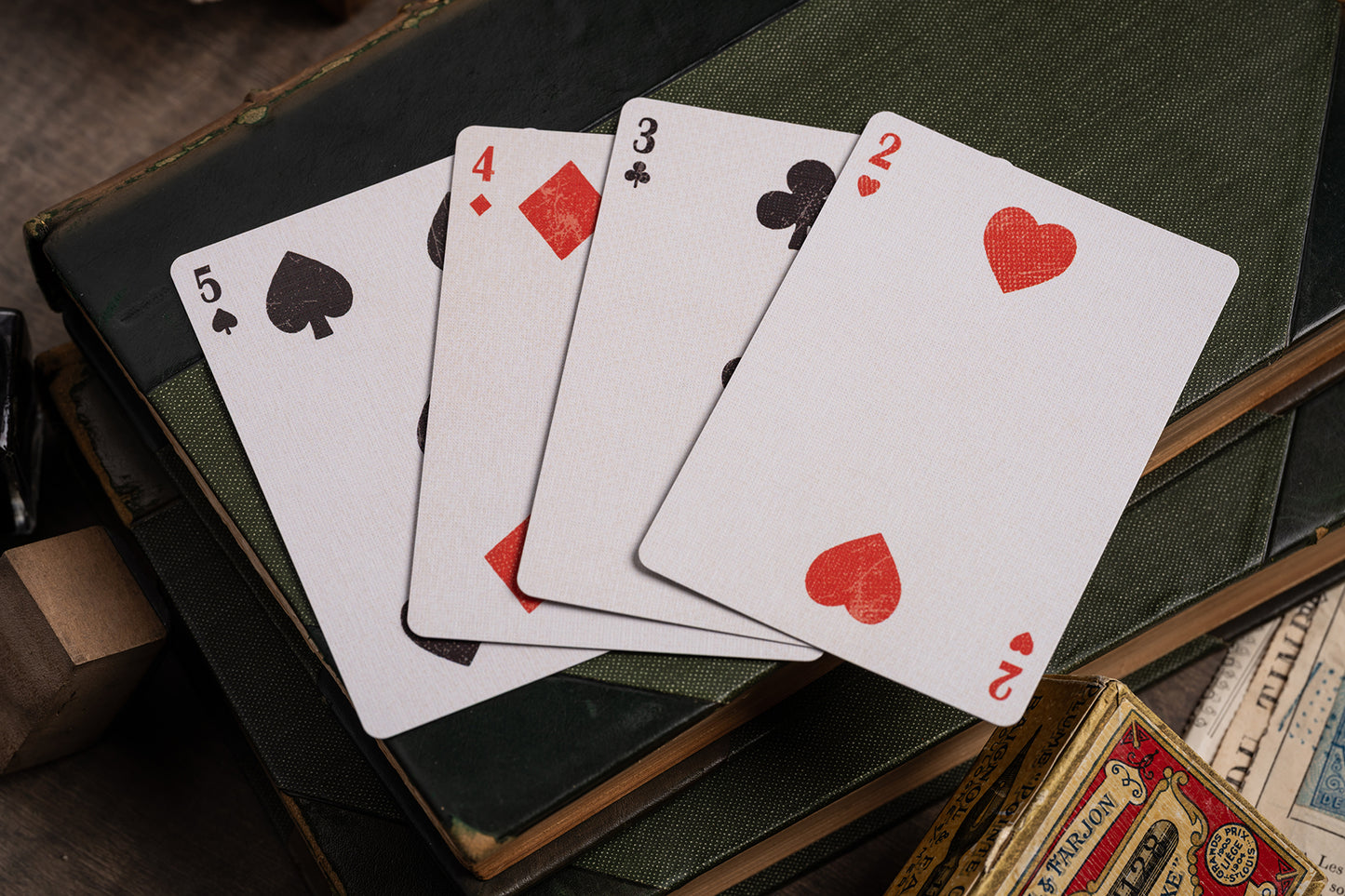imported playing cards - burgundy edition - vintage hand-drawn playing cards - classic - a. haines - face cards