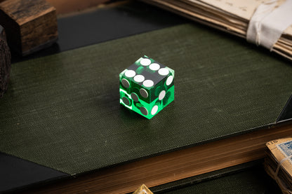 precision casino craps dice translucent green acrylic | a. haines playing cards | crown series poker
