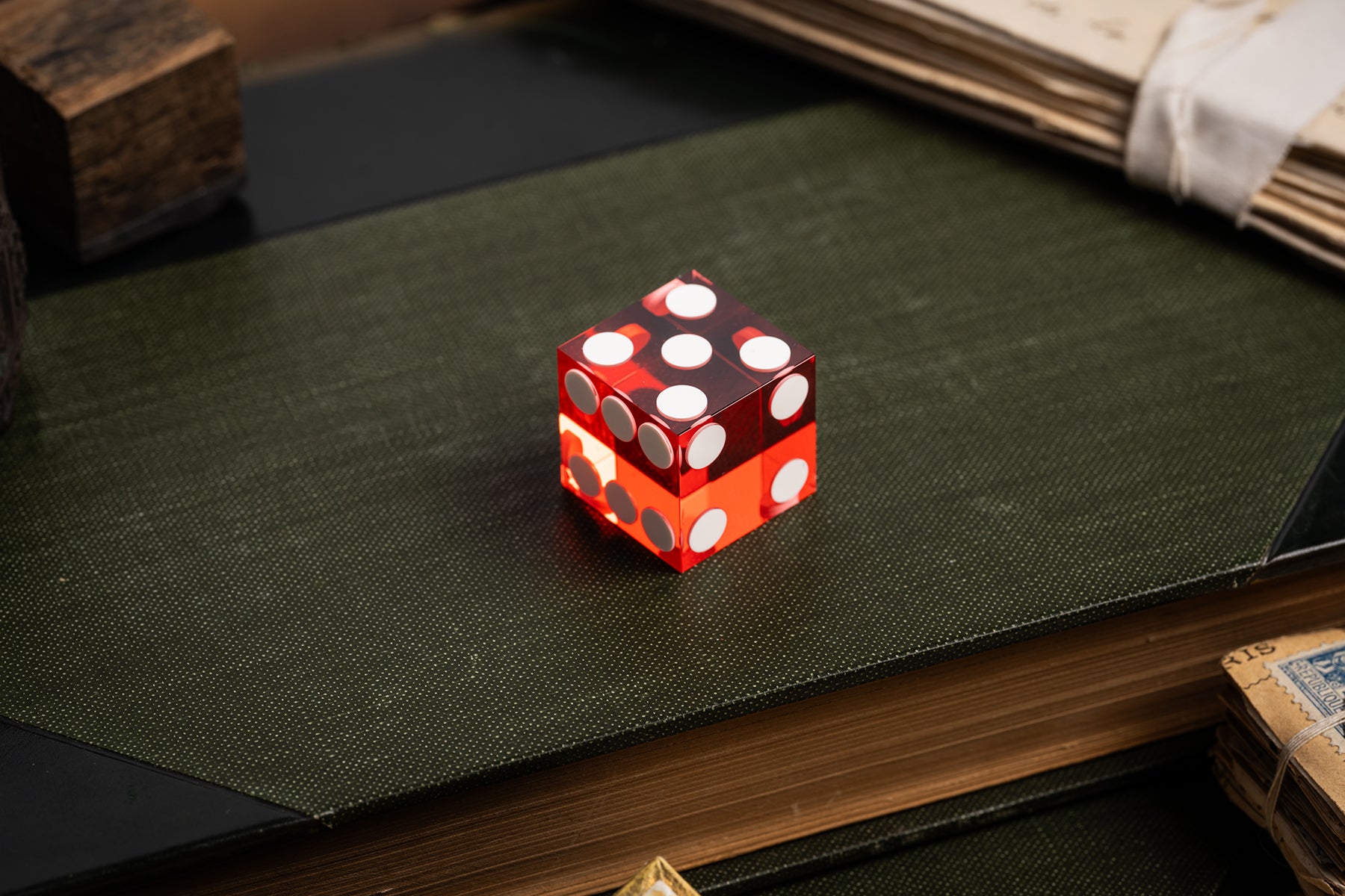 precision casino craps dice translucent red acrylic | a. haines playing cards | crown series poker