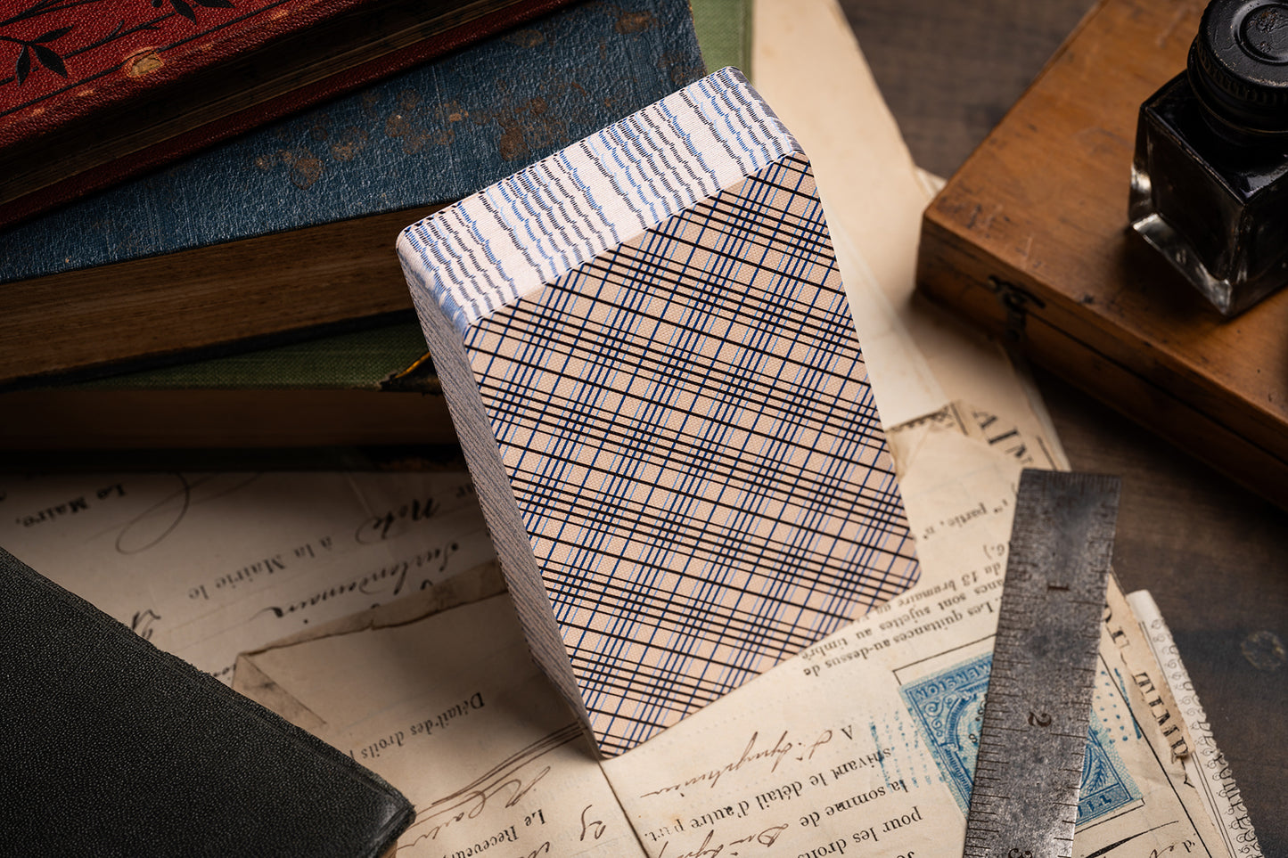 vintage plaid number 162 playing cards | a haines | hand-drawn in manchester | made entirely in england | letterpress tuck | signed & numbered luxury playing cards limited edition UK