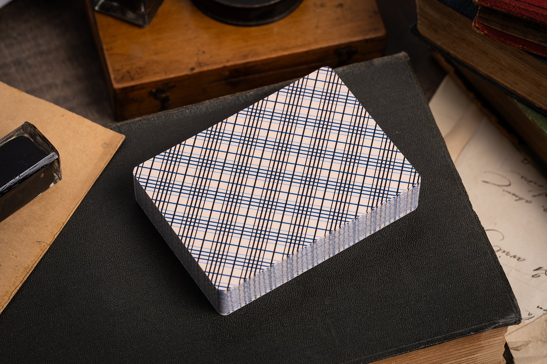 vintage plaid number 162 playing cards | a haines | hand-drawn in manchester | made entirely in england | letterpress tuck | signed & numbered luxury playing cards limited edition UK