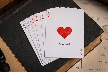 vintage plaid number 162 playing cards | a haines | hand-drawn in manchester | made entirely in england | letterpress tuck | signed & numbered luxury playing cards limited edition UK