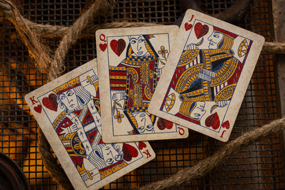 vintage hand-drawn court playing cards