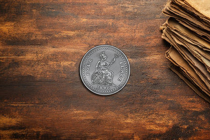 antique silver collectable coin 1846 four pence | love & retribution | A Haines playing cards