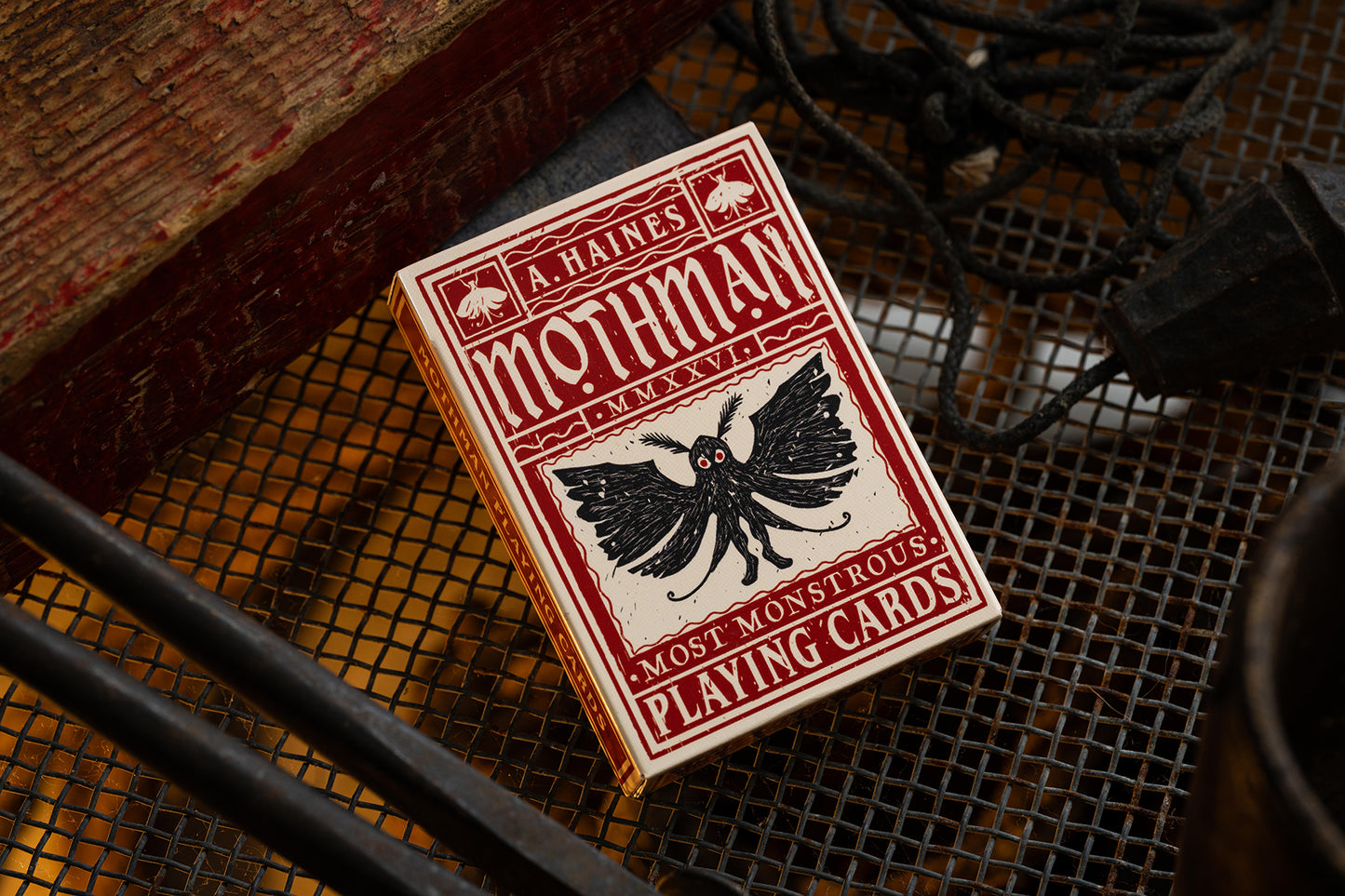 mothman vintage premium playing cards