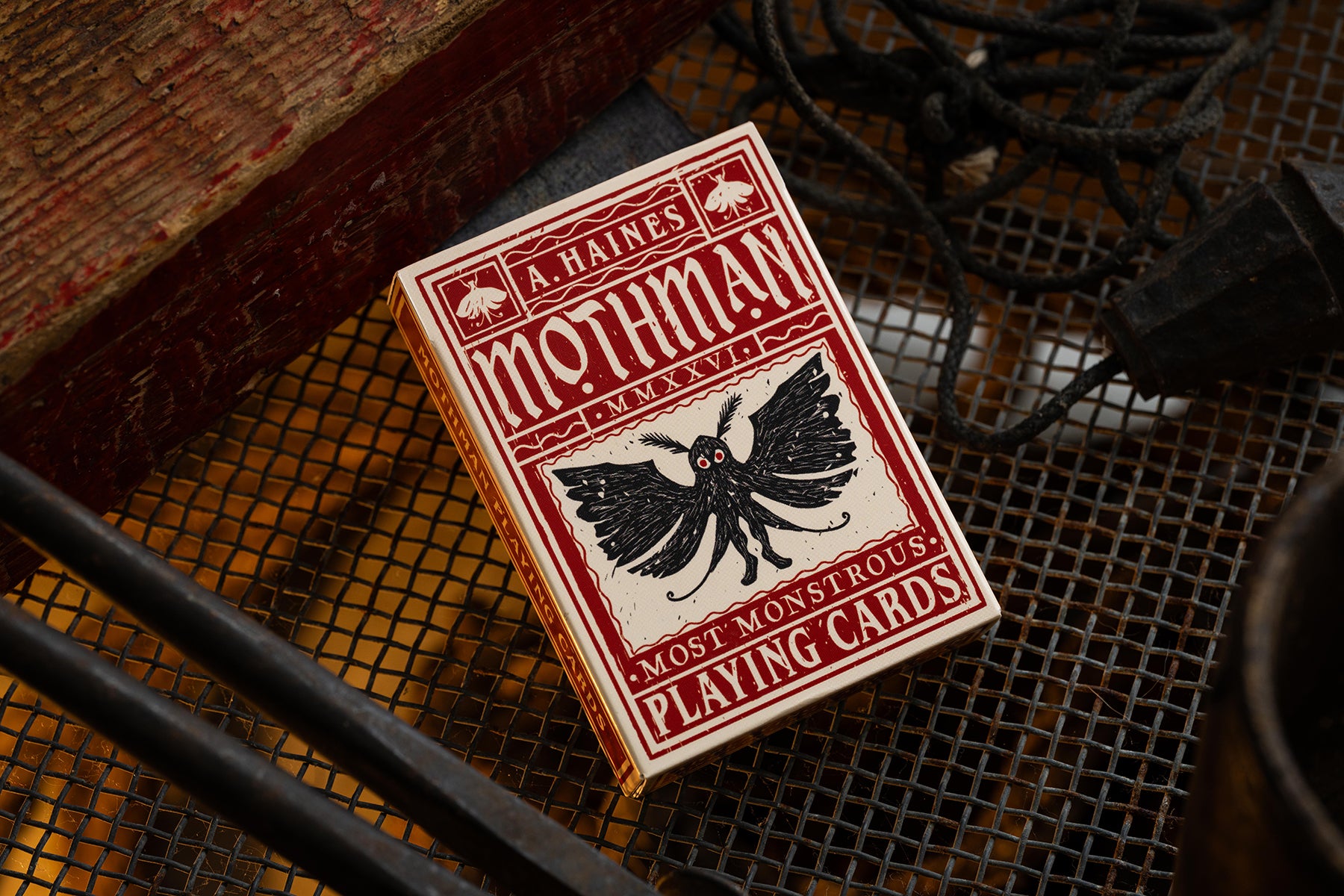 mothman vintage premium playing cards