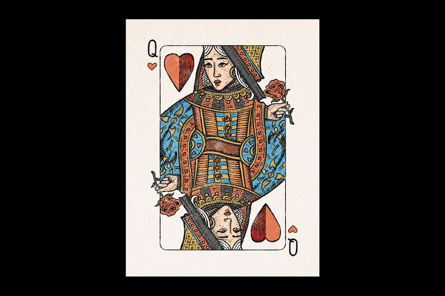 Premium Art Print - "Museum Quality" Matte Paper - 30x40cm / 12x16″ - Patron  Queen of Hearts
