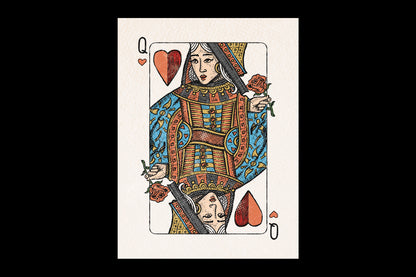 Premium Art Print - "Museum Quality" Matte Paper - 30x40cm / 12x16″ - Patron  Queen of Hearts
