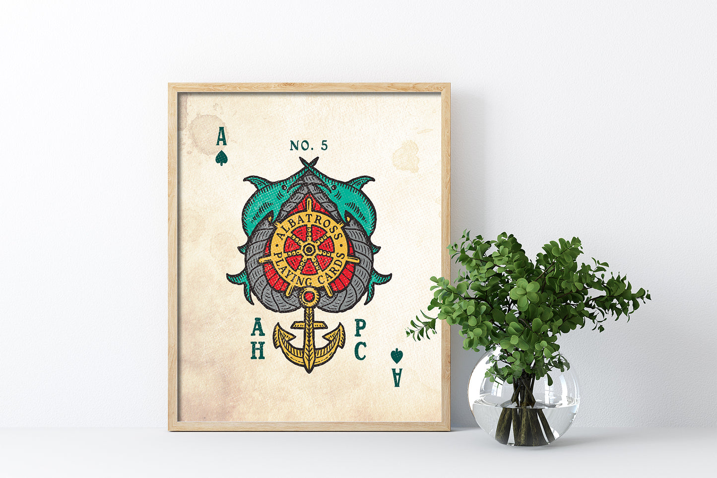 Premium Art Print - "Museum Quality" Matte Paper - 20x25 cm / 8x10″ - Albatross Ace of Spades