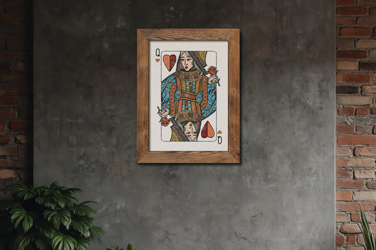 Premium Art Print - "Museum Quality" Matte Paper - 30x40cm / 12x16″ - Patron  Queen of Hearts