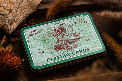 Triton 42 antique restoration collectors tin set — vintage tobacco tin with custom half-tone printing