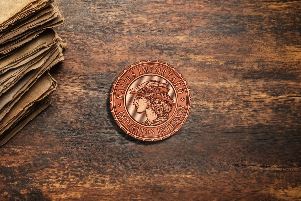 Imported Playing Cards: Burgundy Edition - Deck & Coin Bundle