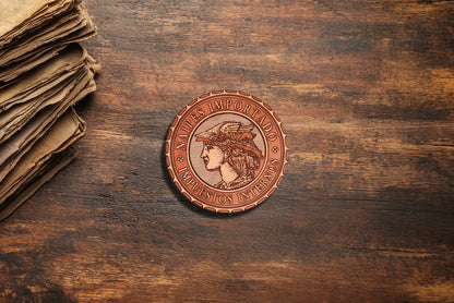 Imported Playing Cards: Burgundy Edition - Deck & Coin Bundle