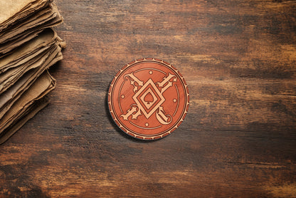 Imported Playing Cards: Burgundy Edition - Deck & Coin Bundle
