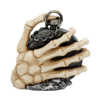 CLOCK - "ABOUT TIME" POCKET WATCH WITH SKELETON HAND