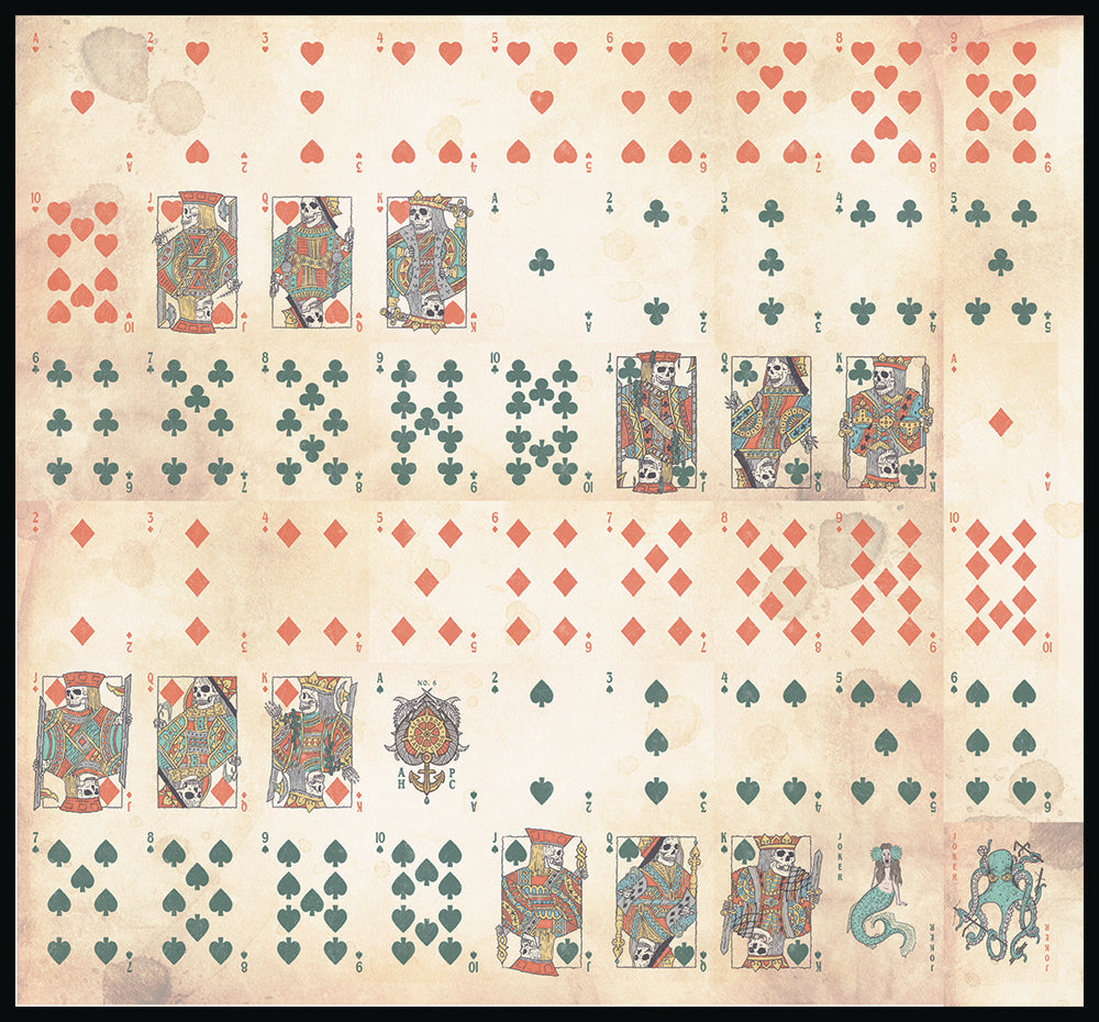 Uncut Sheet - Albatross No. 6 Nautical Playing Cards